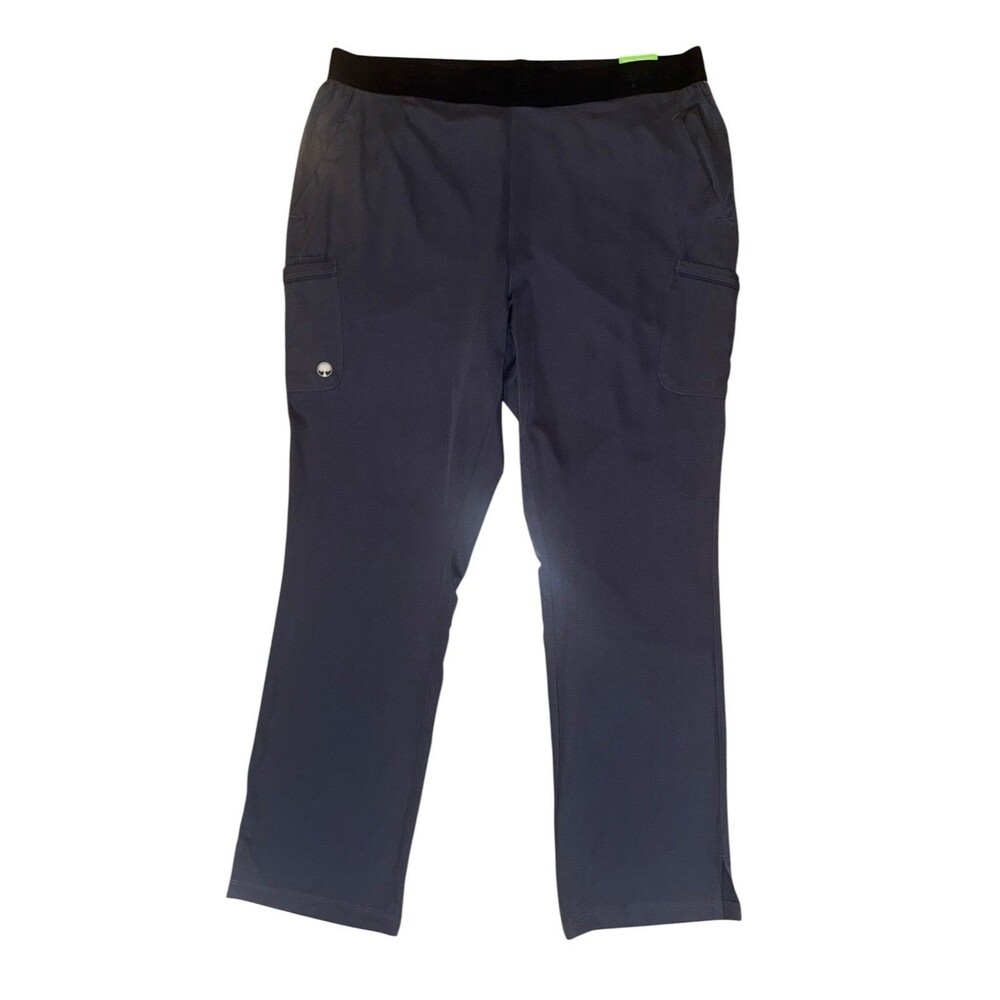 NWT HH Works By Healing Hands Rachel Cargo Scrub Pants Blue Stretch Women’s 1XT